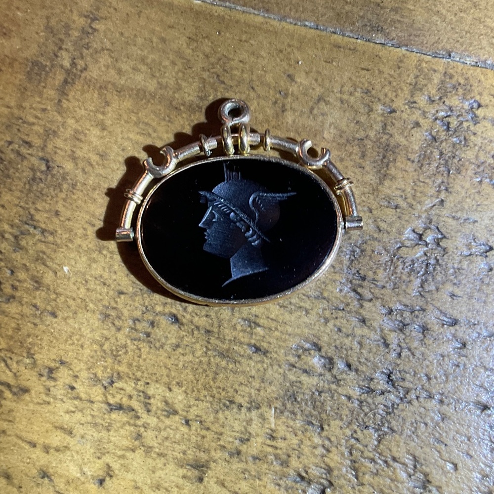 Black and Gold classical god of Hermes mercury swivel pendant frame 🌹